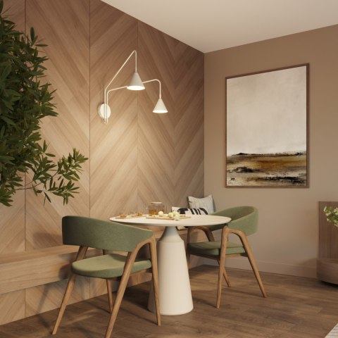 Sollux Lighting Kinkiet NOX 2 beżowy z włącznikiem
