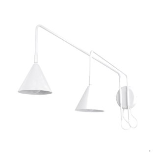 Sollux Lighting Kinkiet NOX 2 biały z włącznikiem