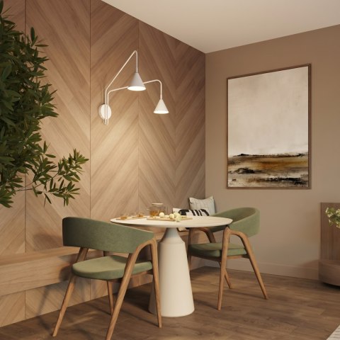 Sollux Lighting Kinkiet NOX 2 biały z włącznikiem