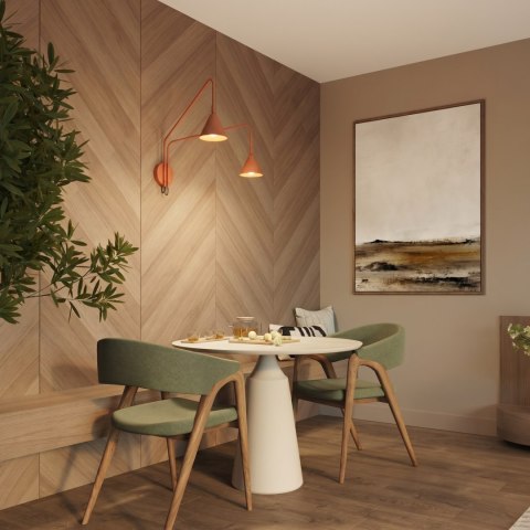 Sollux Lighting Kinkiet NOX 2 ochra czerwona z włącznikiem