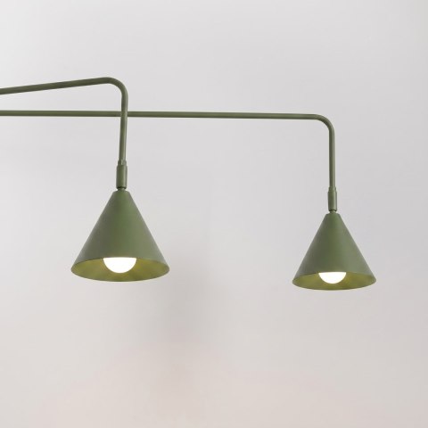 Sollux Lighting Kinkiet NOX 2 zielona oliwka z włącznikiem