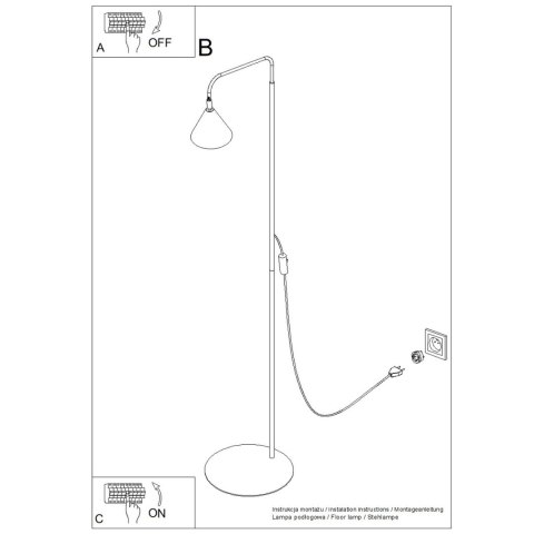 Sollux Lighting Lampa podłogowa NOX biała