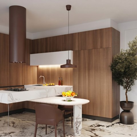 Sollux Lighting Lampa wisząca BILO brązowa