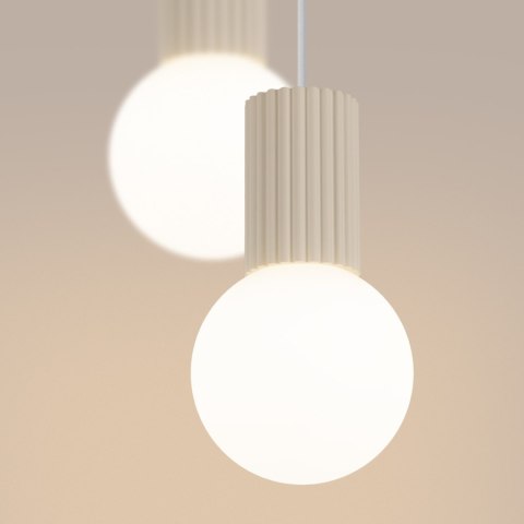 Sollux Lighting Lampa wisząca HALO 2P beżowa