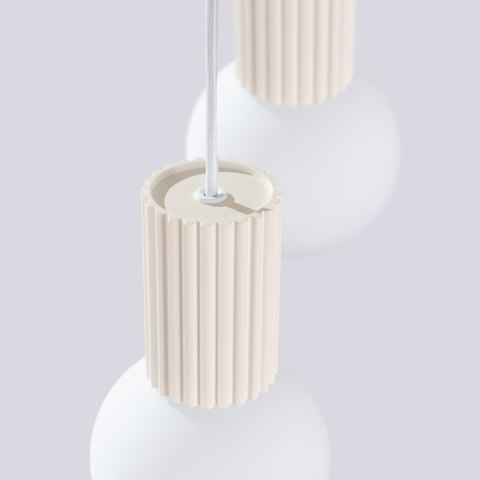 Sollux Lighting Lampa wisząca HALO 2P beżowa