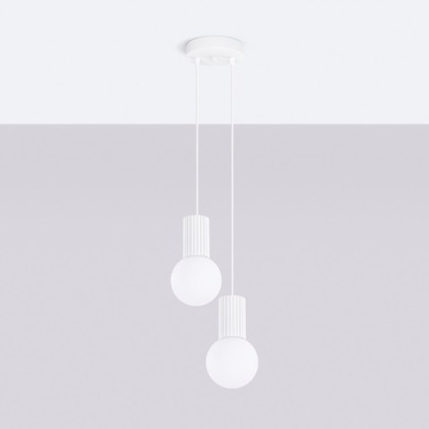 Sollux Lighting Lampa wisząca HALO 2P biała