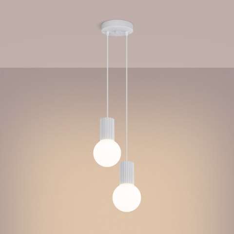 Sollux Lighting Lampa wisząca HALO 2P biała