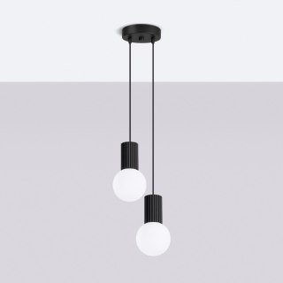 Sollux Lighting Lampa wisząca HALO 2P czarna