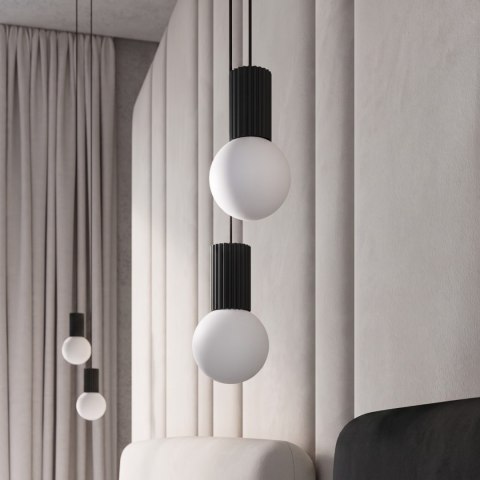 Sollux Lighting Lampa wisząca HALO 2P czarna