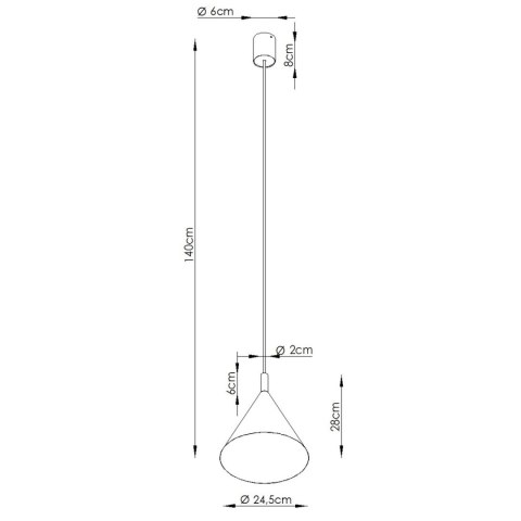Sollux Lighting Lampa wisząca NOX 25 czarna