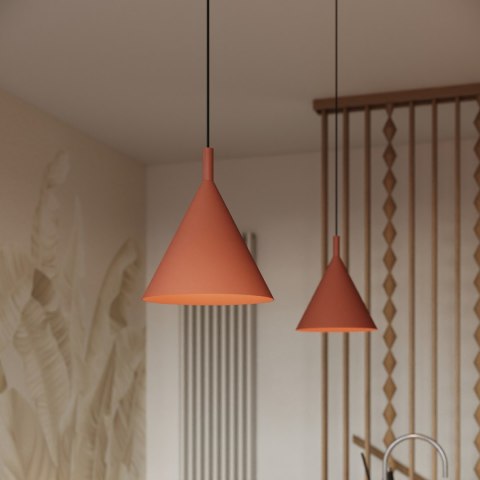 Sollux Lighting Lampa wisząca NOX 25 ochra czerwona