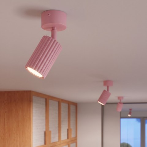 Sollux Lighting Plafon KARBON 1 różowy
