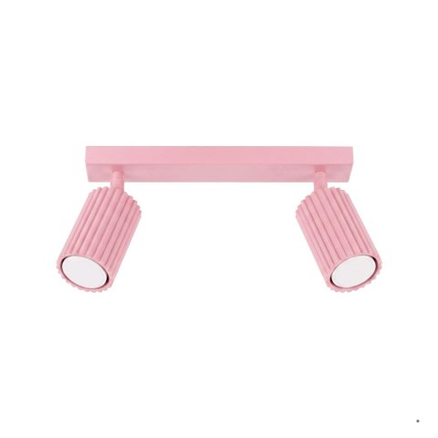 Sollux Lighting Plafon KARBON 2 różowy