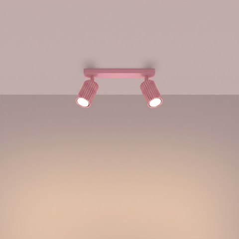 Sollux Lighting Plafon KARBON 2 różowy