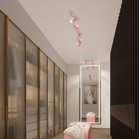 Sollux Lighting Plafon KARBON 2 różowy