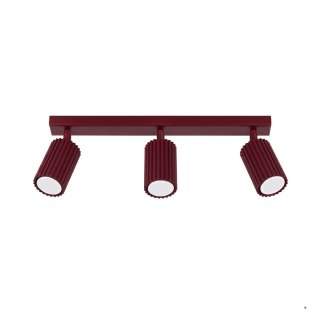 Sollux Lighting Plafon KARBON 3L burgund
