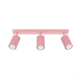 Sollux Lighting Plafon KARBON 3L różowy