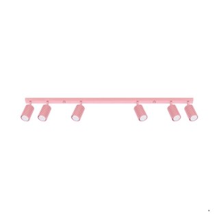 Sollux Lighting Plafon KARBON 6L różowy