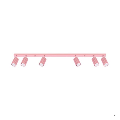 Sollux Lighting Plafon KARBON 6L różowy