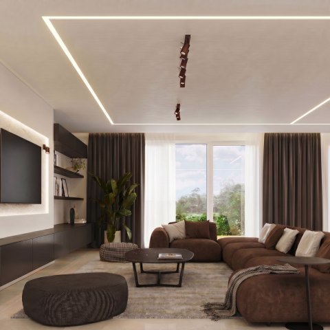Sollux Lighting Plafon RING 3L brązowy