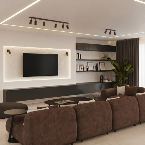 Sollux Lighting Plafon RING 3L brązowy
