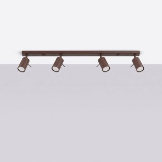 Sollux Lighting Plafon RING 4L brązowy