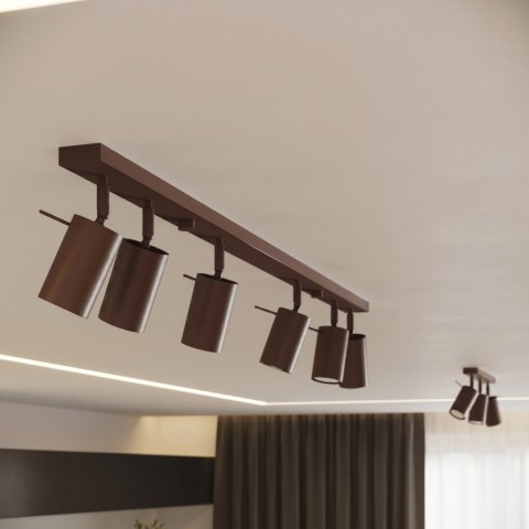 Sollux Lighting Plafon RING 4L brązowy