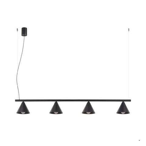 Sollux Lighting Żyrandol NOX 4L czarna