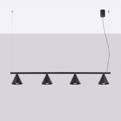 Sollux Lighting Żyrandol NOX 4L czarna