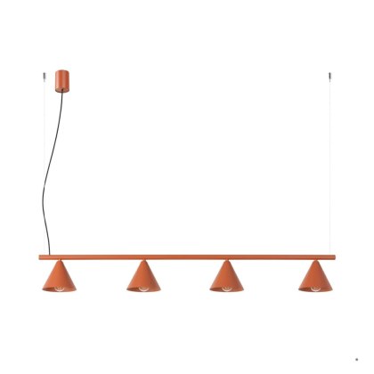 Sollux Lighting Żyrandol NOX 4L ochra czerwona