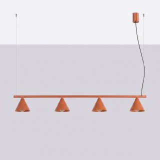 Sollux Lighting Żyrandol NOX 4L ochra czerwona
