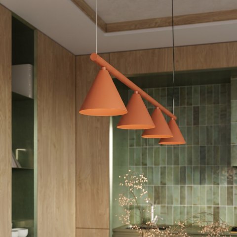 Sollux Lighting Żyrandol NOX 4L ochra czerwona
