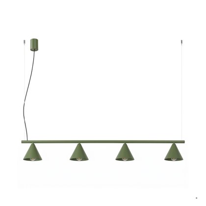 Sollux Lighting Żyrandol NOX 4L zielona oliwka