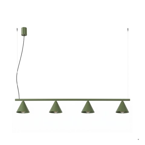 Sollux Lighting Żyrandol NOX 4L zielona oliwka