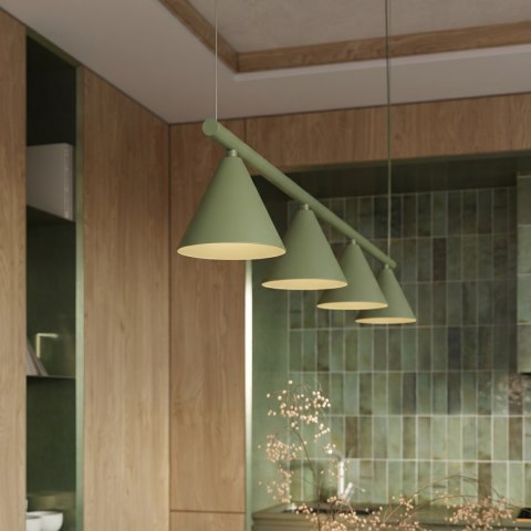 Sollux Lighting Żyrandol NOX 4L zielona oliwka