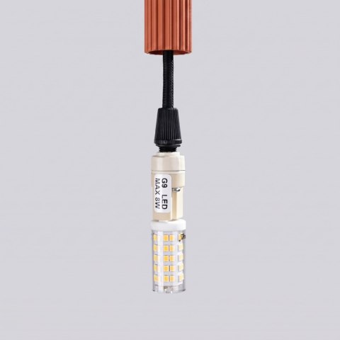 Sollux Lighting Lampa wisząca ARCHE 1 ochra czerwona