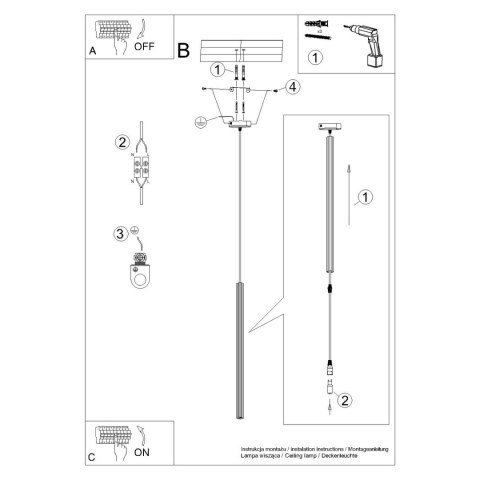 Sollux Lighting Lampa wisząca ARCHE 1 ochra czerwona