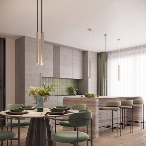 Sollux Lighting Lampa wisząca ARCHE 1 taupe