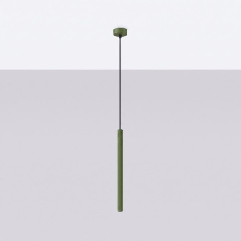 Sollux Lighting Lampa wisząca ARCHE 1 zielona oliwka