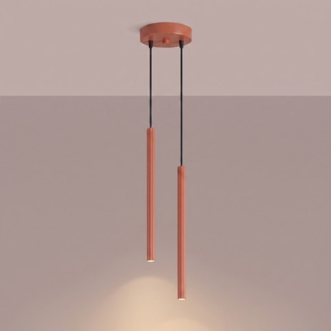 Sollux Lighting Lampa wisząca ARCHE 2P ochra czerwona