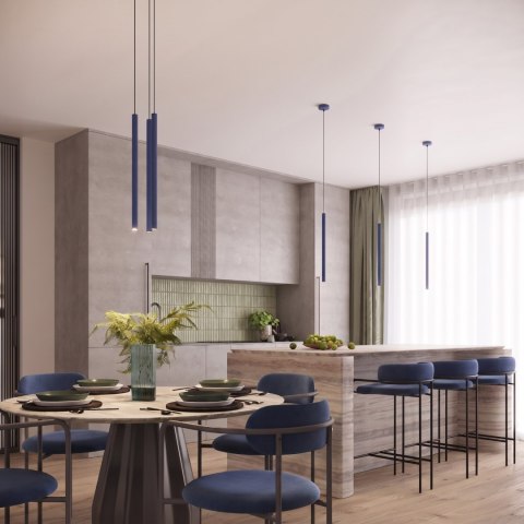 Sollux Lighting Lampa wisząca ARCHE 2P ultramaryna