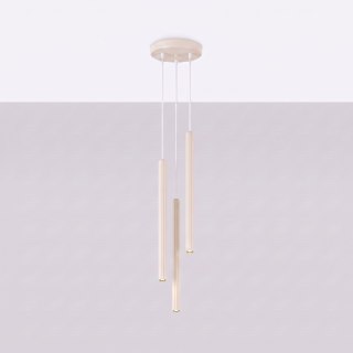 Sollux Lighting Lampa wisząca ARCHE 3P beżowa