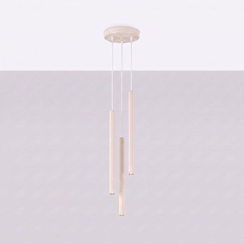 Sollux Lighting Lampa wisząca ARCHE 3P beżowa