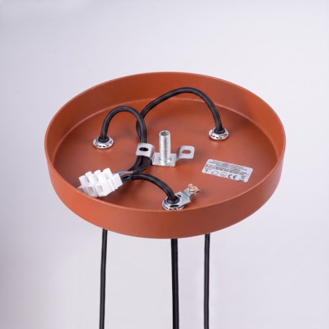 Sollux Lighting Lampa wisząca ARCHE 3P ochra czerwona