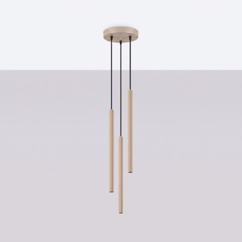 Sollux Lighting Lampa wisząca ARCHE 3P taupe