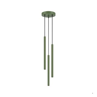 Sollux Lighting Lampa wisząca ARCHE 3P zielona oliwka