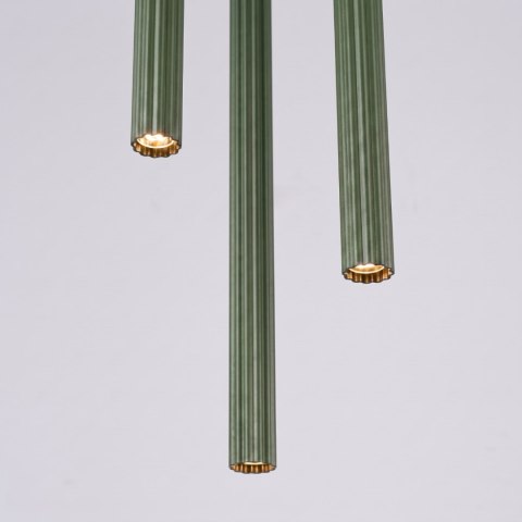 Sollux Lighting Lampa wisząca ARCHE 3P zielona oliwka