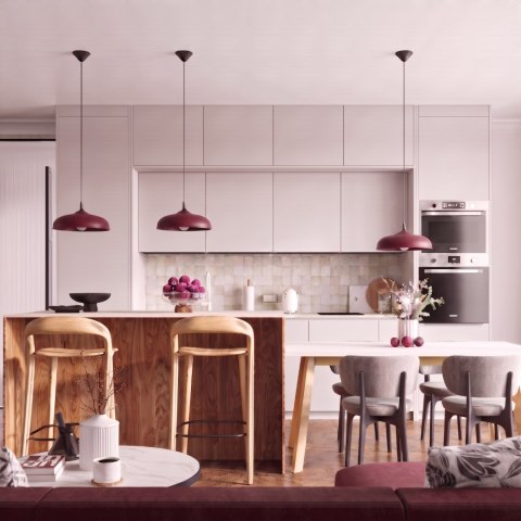 Sollux Lighting Lampa wisząca GINA burgund