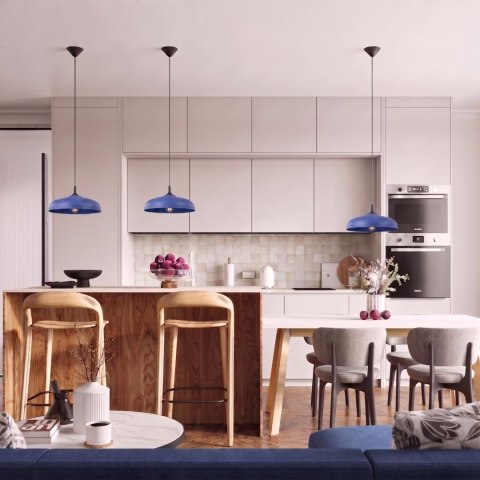 Sollux Lighting Lampa wisząca GINA ultramaryna