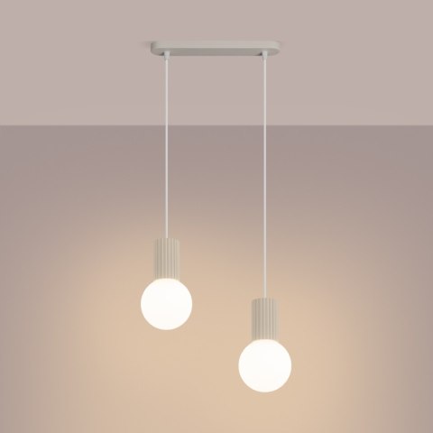 Sollux Lighting Lampa wisząca HALO 2L beżowa